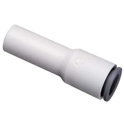 Push-Fit Adapter Fitting, 1/4 in Tube Size, Bio-Based Nylon, White, 10 PK
