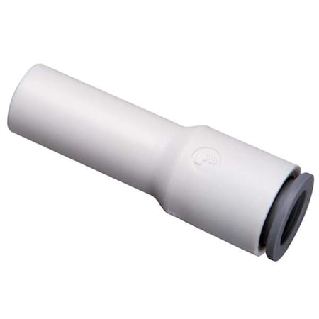 Push-Fit Adapter Fitting, 1/4 in x 5/16 in Tube Size, Bio-Based Nylon, White, 10 PK