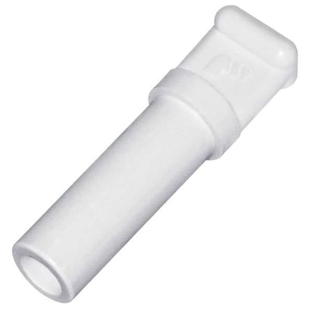 Push-Fit Fitting Plug, 1/2 in Tube Size, Polymer, White, 5 PK