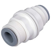Push-Fit Union Fitting, 1/2 in Tube Size, Bio-Based Nylon, White, 5 PK
