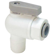 1/4" MNPT x Push Polypropylene Ball Valve Angle