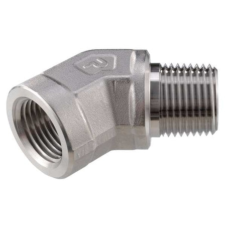 1/4" FNPT x MNPT SS Street 45 Degree Elbow