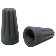 Twist-On Wire Connector, 10 AWG Max, Gray, Vinyl Insulation, 300 V AC, 1000 PK