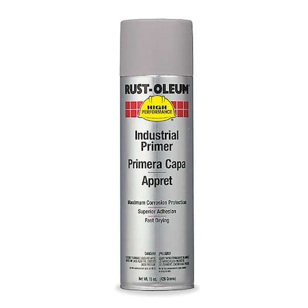 Rust Preventative Spray Primer . Gray, 15 oz, Aerosol Can