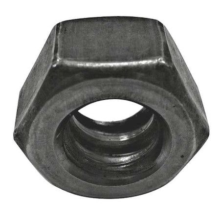 Hex Nut, 1/2"-6, Steel, Grade 2, Black Oxide, 1/2 in Ht, 25 PK