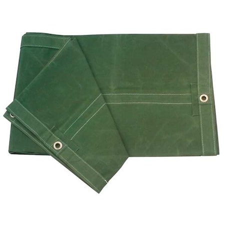 Heavy Duty Tarp, 3 ft 6 in x 7 ft 6 in, 30 Mil, Olive Green, Cotton Canvas