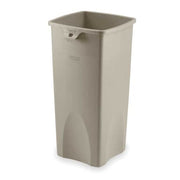 23 gal. Stainless Steel Square Trash Can, Beige