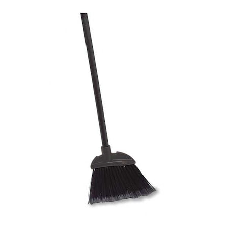 7 7/8 in Sweep Face Lobby Broom, Synthetic, Black