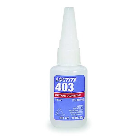 Instant Adhesive, 403 Series, Clear, 0.7 oz, Bottle