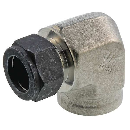 Elbow, SS, Comp. 1/4 in, FNPT 1/4 in