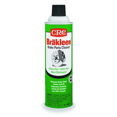 Brake Parts Cleaner, Brakleen, Aerosol, 20 oz, Solvent, Non-Chlorinated, Flammable