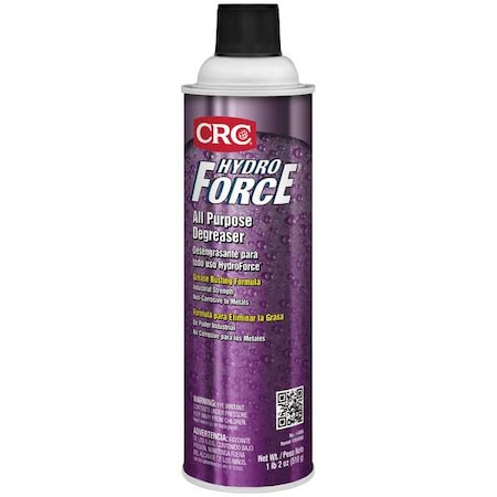 Hydro Force All Purpose Degreaser, 20 oz Aerosol Spray Can, Ready To Use, Water Based, C1