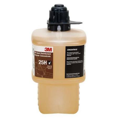 HB Quat Disinfecting Cleaner, 2L Bottle, Fragrance Free, Amber