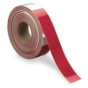 Premium Grade Reflective Tape Rigid 11 in Red/7 in White, 2 in W x 50 yd L, 16 mil Thick