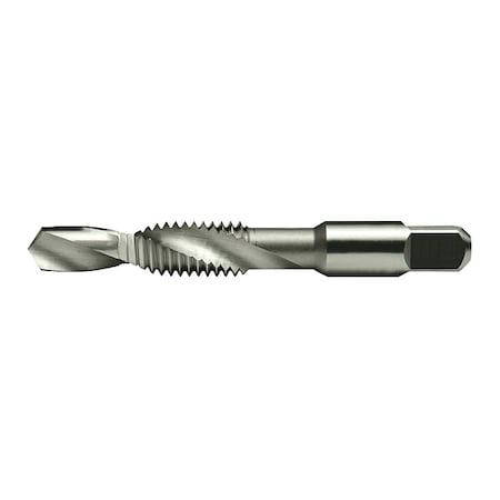 1/4-20UNC HSS 2-Flute Combination Drill and Tap Cle-Line 0450 Bright