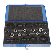 10PC 1/4-20 - 1/2-20 UNC & UNF Carbon Hexagon Rethreading Die Set Cle-Line 0650