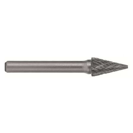 12.70mmx6mm Hardened Steel Shank Double Cut Carbide SM-5 Cle-Line 1850 Pointed Cone Bur
