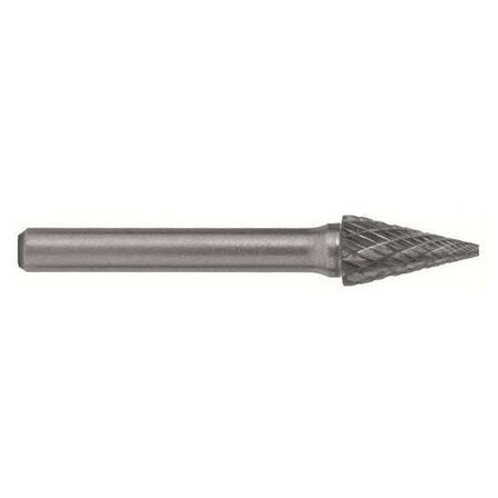 12.70mmx6mm Hardened Steel Shank Double Cut Carbide SM-5 Cle-Line 1850 Pointed Cone Bur
