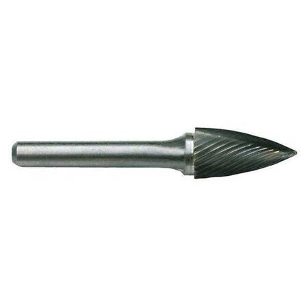 3/8x1/4 Hardened Steel Shank Standard Cut Carbide SG-3L6 Cle-Line 1849 Pointed Tree Bur
