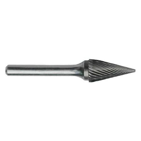 1/4x1/8 Hardened Steel Shank Standard Cut Carbide SM-51 Cle-Line 1850 Pointed Cone Bur