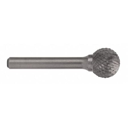 1/2x1/4 Hardened Steel Shank Double Cut Carbide SD-5 Cle-Line 1853 Ball Shaped Bur