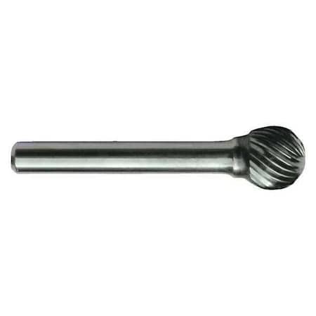 1/8x1/8 Solid Carbide Shank Standard Cut Carbide SD-42 Cle-Line 1853 Ball Shaped Bur