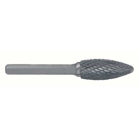 3.00mmx3mm Solid Carbide Shank Double Cut Carbide SH-53 Cle-Line 1854 Flame Shaped Bur