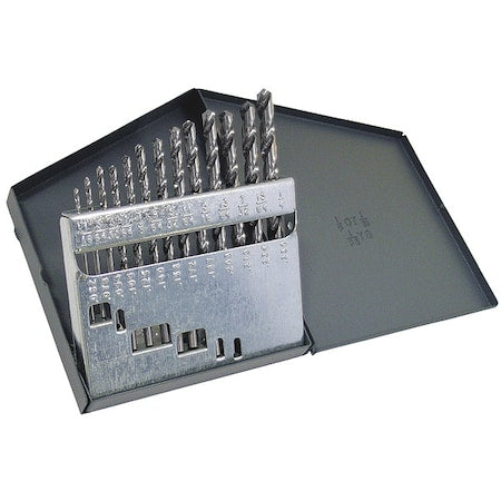 13PC 118 Degree General Purpose Jobber Length Drill Set Cle-Line 1898 Bright HSS RHS/RHC 1/16-1/4x1/64
