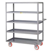 Shelf Truck,5-Lipped,1200 lb.,18 x 32", Steel, 1200 lb Load Capacity, 5 Shelves