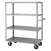 Multi-Shelf Truck,4-Flush,30 x 60", Steel, 3600 lb Load Capacity, 4 Shelves, 63-1/2" H