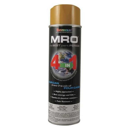Spray Paint,New Equipmt Yellow, New Equiptment Yellow, Gloss, Solvent, 16 oz