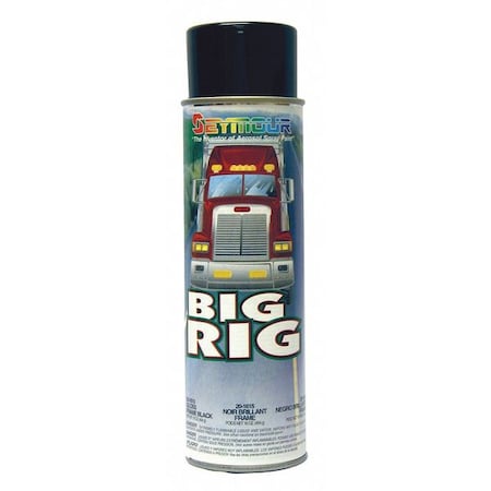Big Rig Heavy-Duty Industrial Enamel Gloss Frame Black, 16 oz