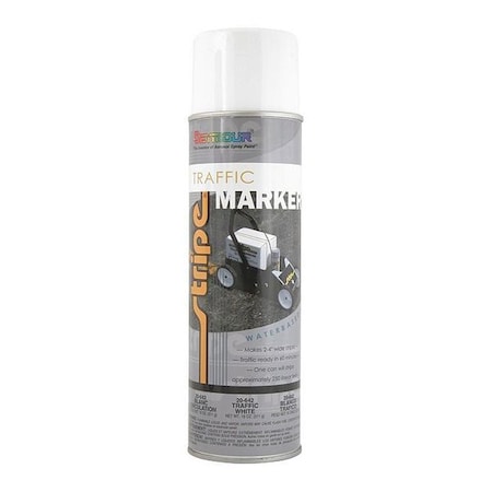 Traffic Marking Paint, 18 oz., White, Water -Based