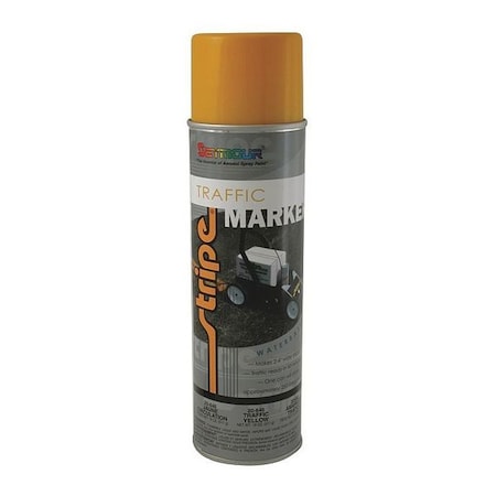 Traffic Marking Paint, 18 oz., Yellow, Water -Based