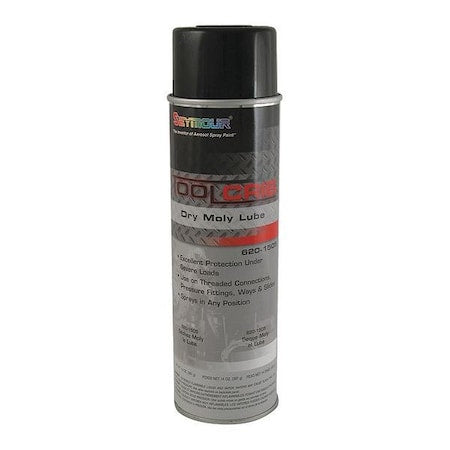 Dry Moly Lube,14oz., 20 oz, Aerosol Can, Black