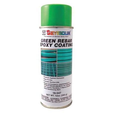 Green Rebar Spray Paint Epoxy, 12 oz.