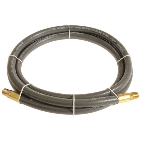 3/8" x 5 ft PVC Coupled Multipurpose Air Hose 300 psi GY