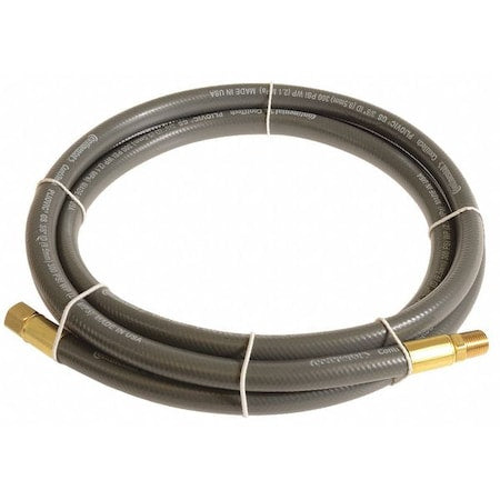 3/8" x 3 ft PVC Coupled Multipurpose Air Hose 300 psi GY