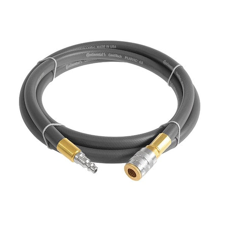 1/2" x 15 ft PVC Coupled Multipurpose Air Hose 300 psi GY