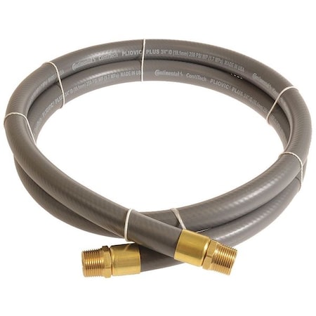 3/4" x 3 ft PVC Coupled Multipurpose Air Hose 250 psi GY
