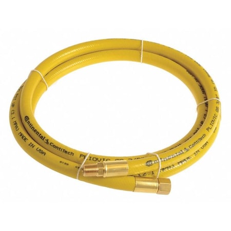 1/2" x 3 ft PVC Coupled Multipurpose Air Hose 300 psi YL