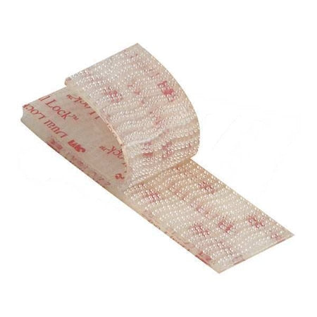Reclosable Fastener, Rubber Adhesive, 5 yds, 1 in W, Clear, 5 PK