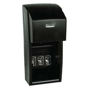Vertical Single Roll Toilet Paper Dispenser (09021), Black, 6.0" x 13.6" x 6.6" (Qty 1)