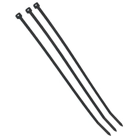 Cable Tie, 9 in L, 2 in Max Bundle Dia., Black, Nylon 6/6, 40 lb Strength, 1000 PK