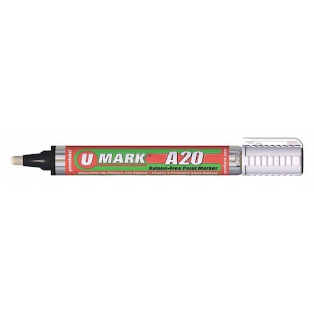 Paint Marker with Reversible Tip, White