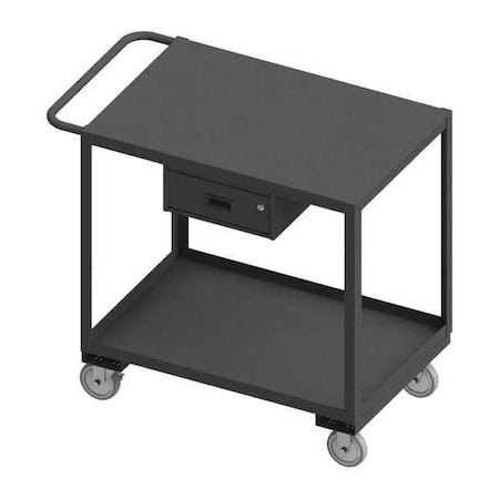 Stock cart, 2 shelf, 1 drawer, worksurface, 1200 lbs capacity