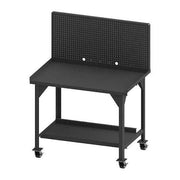 Work Bench with Panel, Steel, 48" W, 40" Height, 4000 lb., Straight