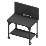 Work Bench with Panel, Steel, 48" W, 40" Height, 4000 lb., Straight