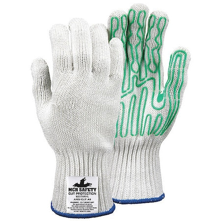 Cut Resistant Coated Right Hand Glove, Cut Level A6 ,Silicone ,Fish Net ,S