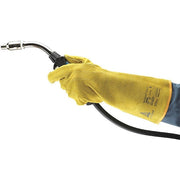 Welding Gloves, Gauntlet Cuff, Straight Thumb, A Leather Cowhide, XL, 1 PR